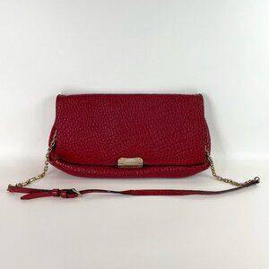 Burberry Red Leather Shoulder Bag